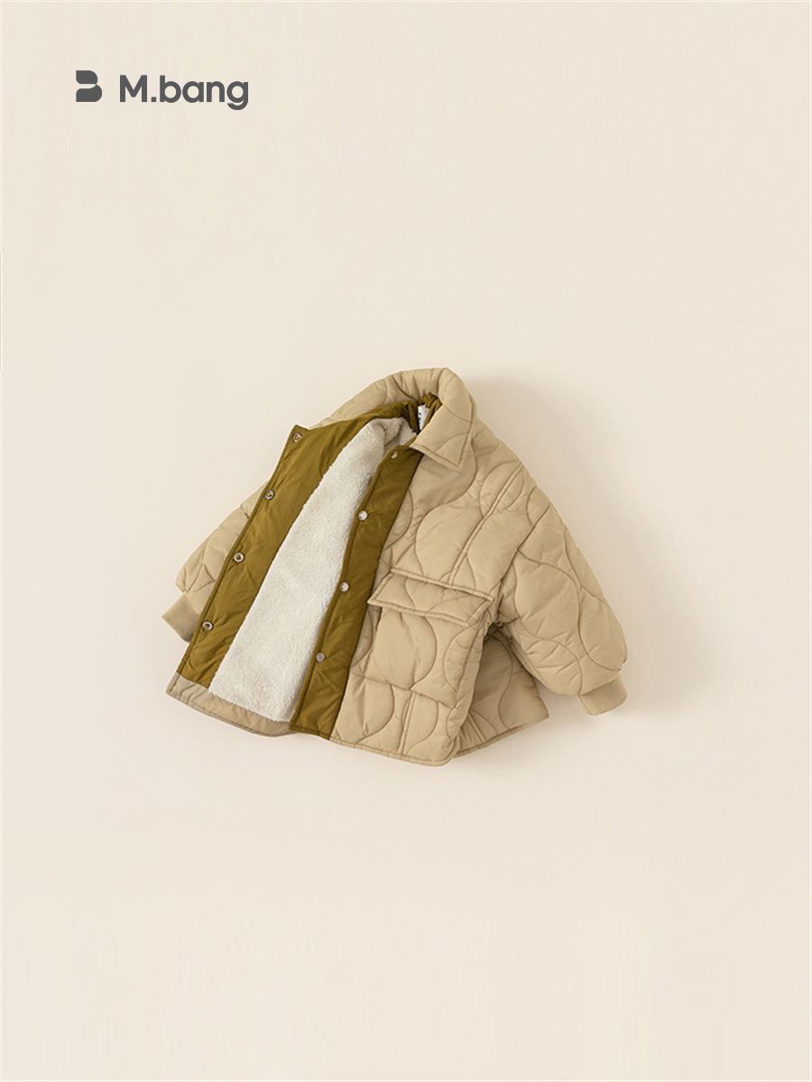 Ropa infantil Youbao, abrigo de algodón para niños de otoño e invierno, chaqueta gruesa para niños, estilo coreano informal, chaqueta de algodón con forro polar para niños de tres años