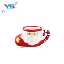 外贸出口3D立体手绘圣诞老人圣诞袜咖啡杯马克杯圣诞节礼品促销