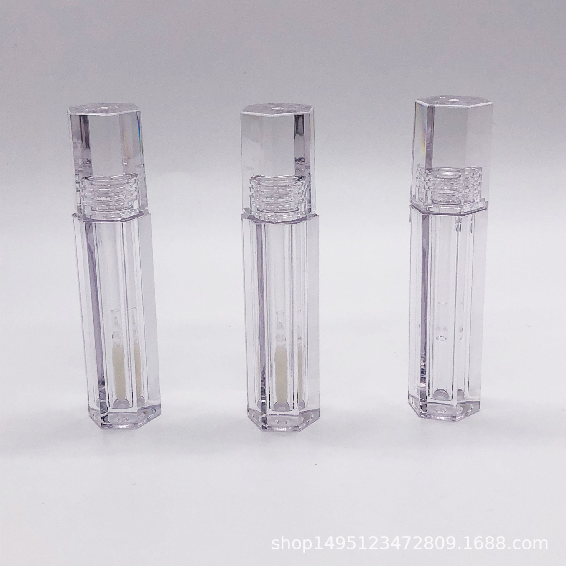 透明六边形唇釉管空管彩妆包材