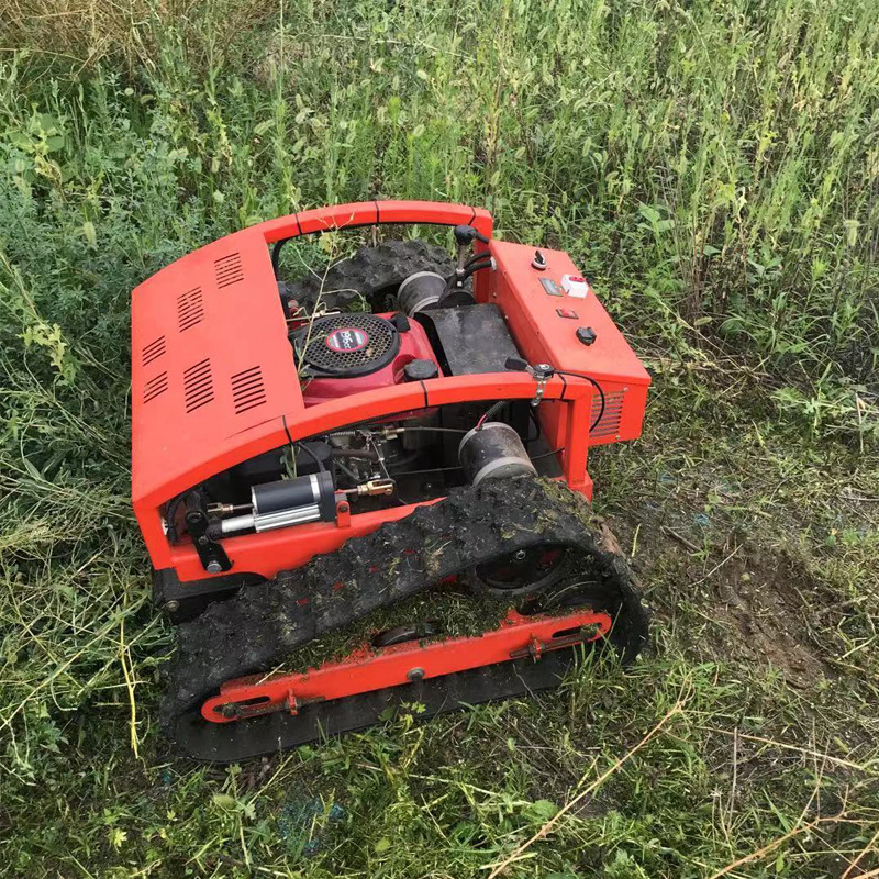 无线遥控履带割草机 园林草坪修剪机 智能行走田园管理割草机