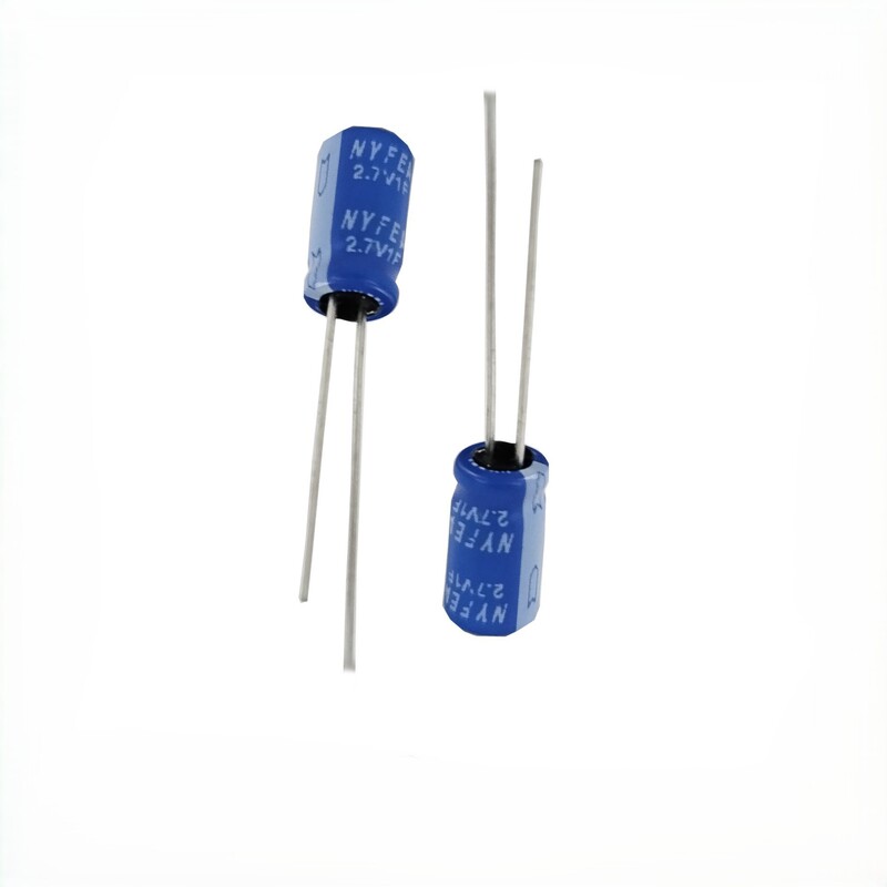 Nyfea Gold Capacitor Small Size Coiled Type 2.7V 1F Super Capacitor 8*12mm Factory Direct Sale