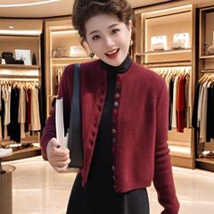 感洋气设计感针织开衫秋冬季新款显瘦简约毛衣女