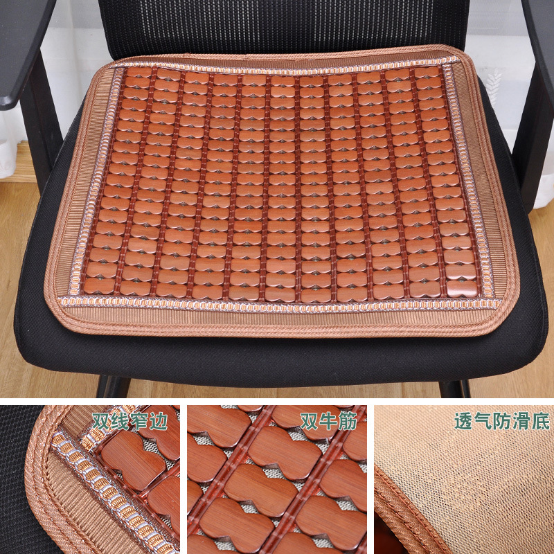 夏のマージャンの冷たい席のクッションの背もたれの竹の椅子はコンピュータの椅子を敷きます。