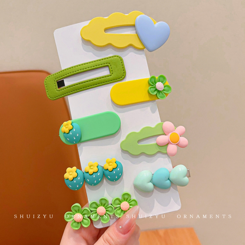 Clip de cabello de dibujos animados para bebés, cabello de bebés poco no lesiones, clip de cabello fetal, clip de tela para niñas, clip de cabello de sudor roto, adornamiento para el cabello