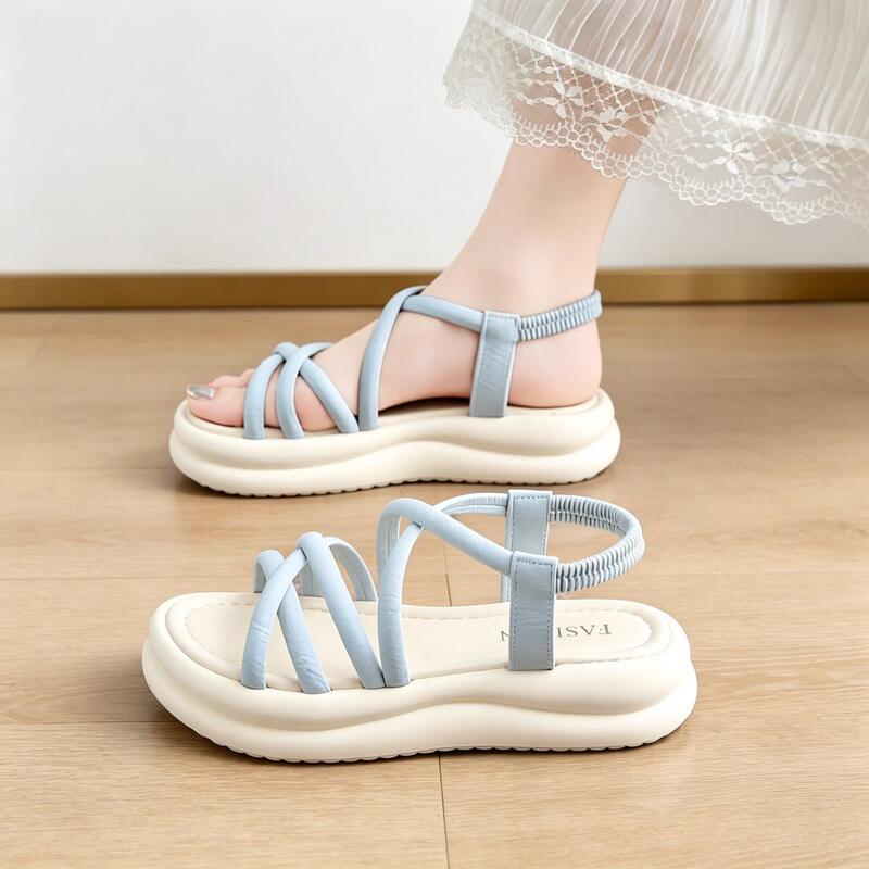 Sandals for Women, Summer 2026 New Style, Thick-Soled for Outer Wear, Suitable for Skirts, Soft-Soled, Comfortable for the Feet, Girls and Ladies, Flat-Soled, Non-Slip