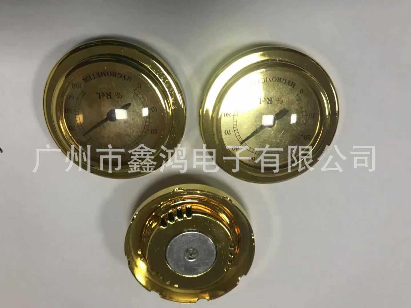 53mm厂家供应高品质可调湿保湿器指针湿度计镶嵌式雪茄盒叶盒批发