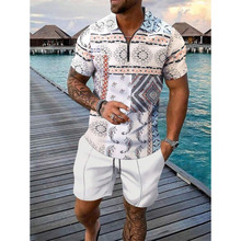 E 35498 Digital print lapel short sleeve set ����ӡ�������