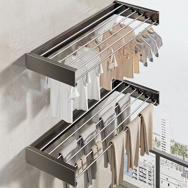 Household Folding Clothes Rack Wall-mounted Towel Rack Bathroom Corner Rack Storage Rack Toilet Drying Artifact