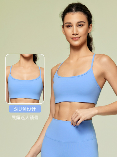 New cross back sports bra for women summer yoga fitness bra with chest pad yoga clothing top DW399
