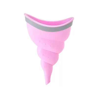 Disposable Standing Urinal for On-board emergency urine bag - pink-comes-with-storage-bag-can-be-recycled