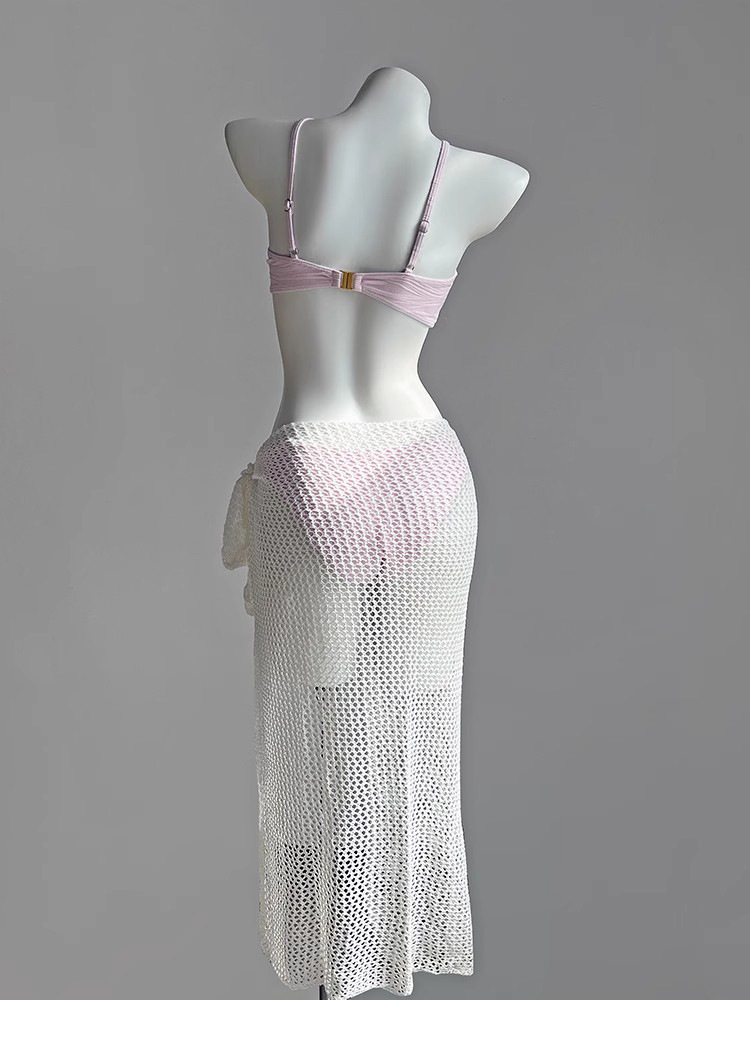 Damen Bikini Set Mit Netzrock Und Oberteil Für Den Strandurlaub_voghion.com