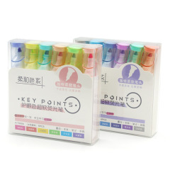 Wholesale water-based highlighter student set marker pen large capacity color marker Morandi highlighter pen