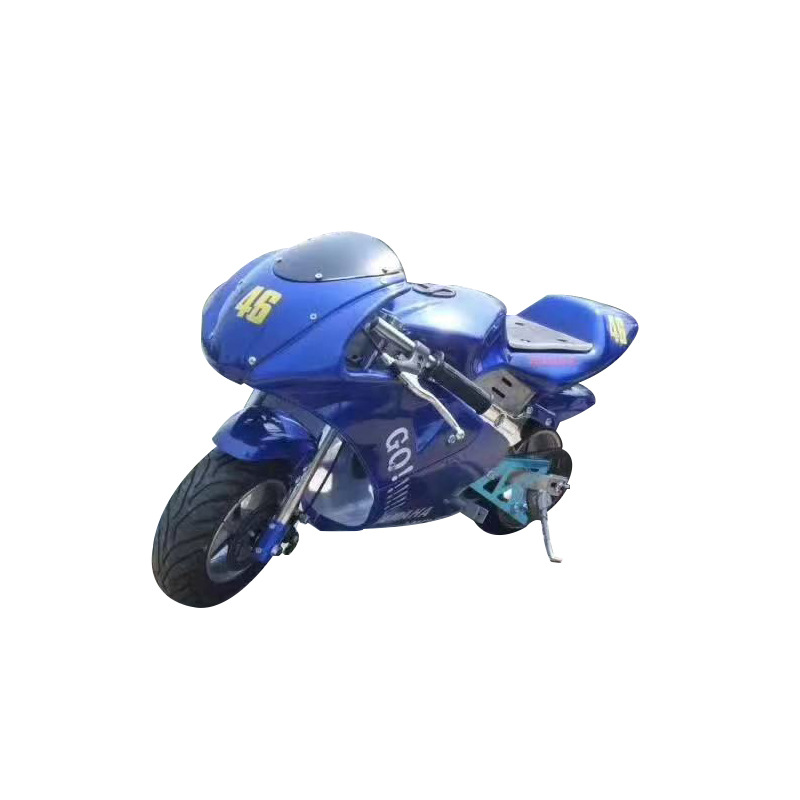 Dos carreras 49CC mini auto deportivo motocicleta para niños combustible ATV Harley motocicleta de carreras de cuclillas para niños