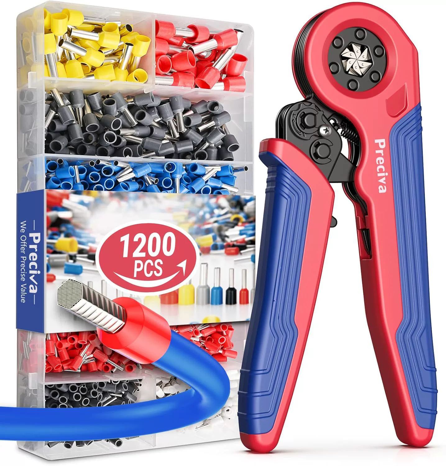 Набор обжимных клещей с наконечниками, обжимные клещи Preciva Sechskant