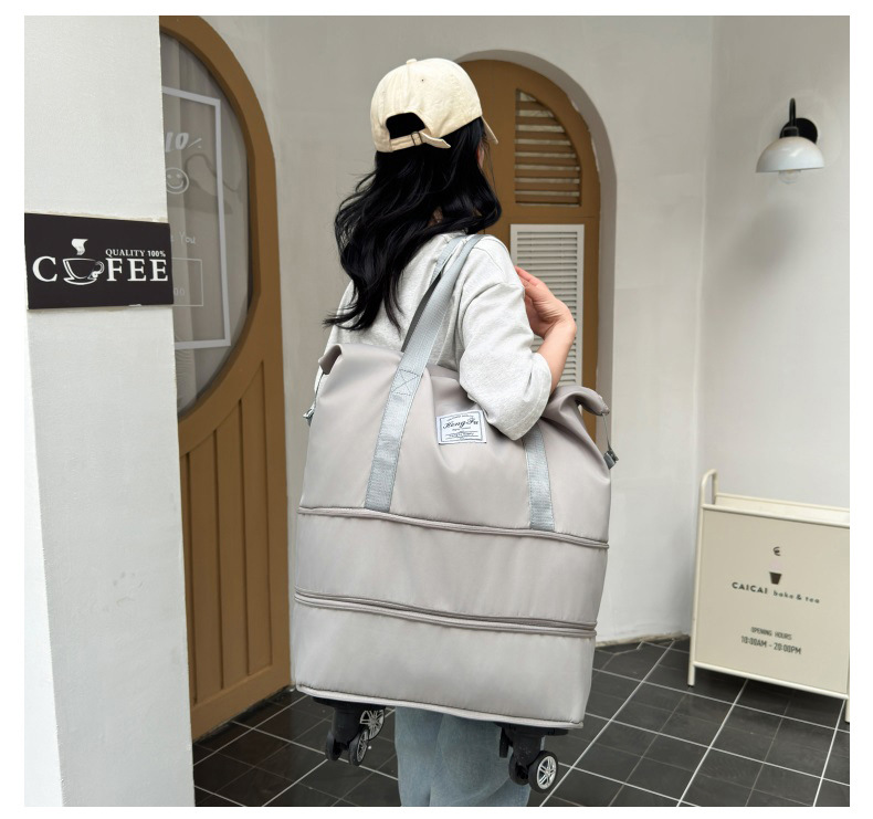 Extra large capacity travel bag, security lock universal wheeled maternity bag, short distance business trip airplane bag storage bag