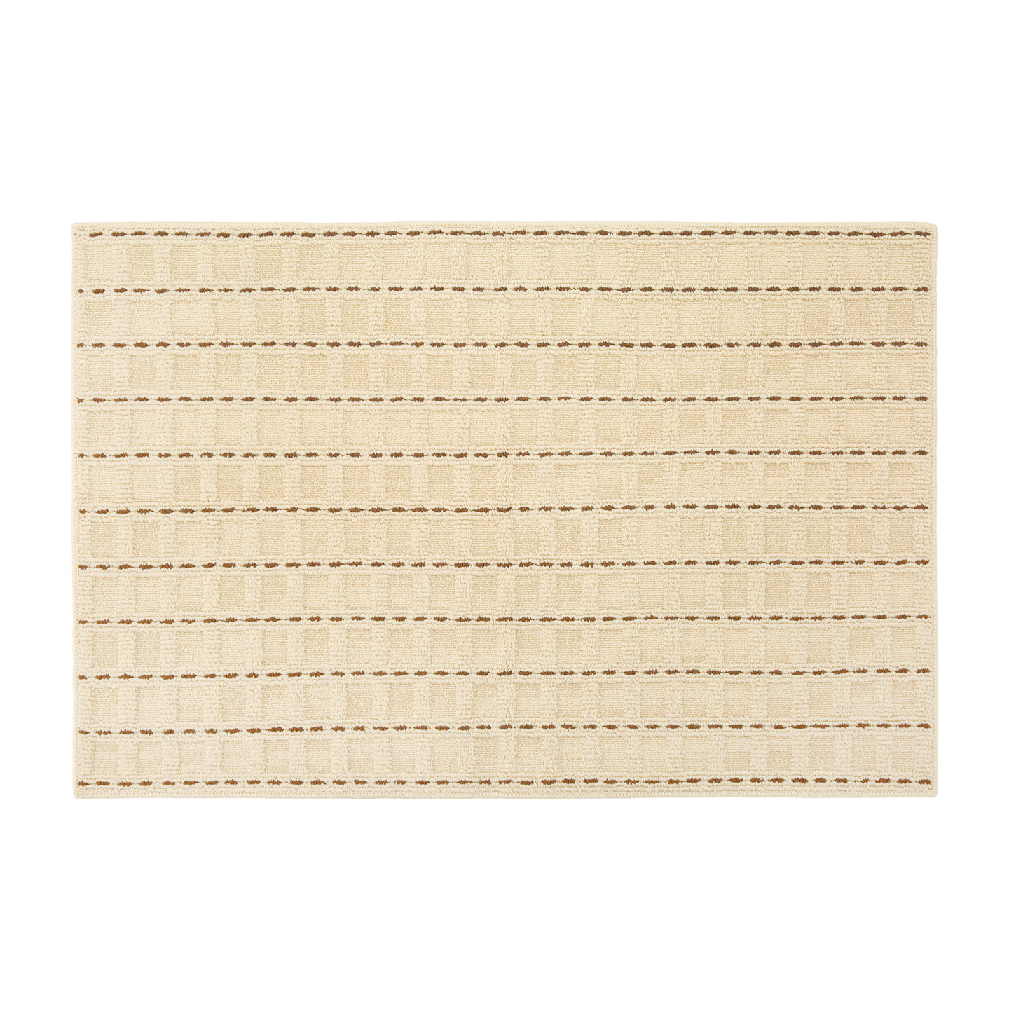 Tapete de entrada antiderrapante, resistente a óleo, lavável e sem necessidade de limpeza, estilo creme, para cozinha._voghion.com