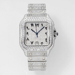 Foreign Trade Popular Luxury Full Diamond Watch Women's Diamond Strap Classic Roman Lettering Fashionable and Atmospheric Watch Wholesale