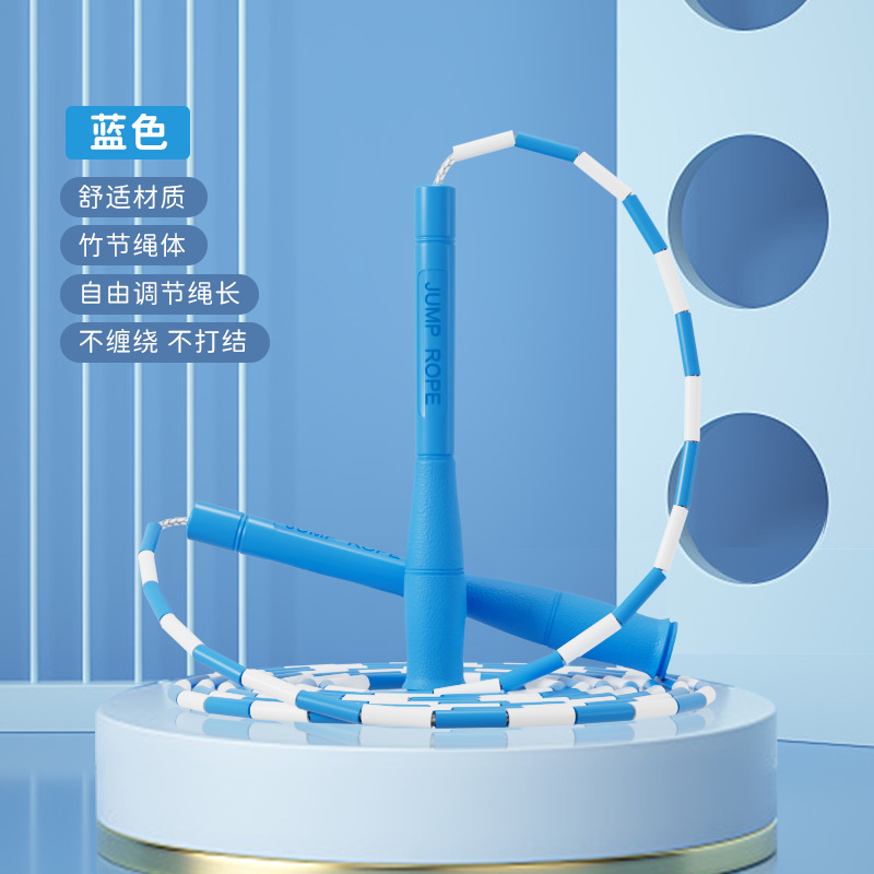 파란색 큰 배꼽 손잡이 [파란색과 흰색 단단한 구슬 대나무