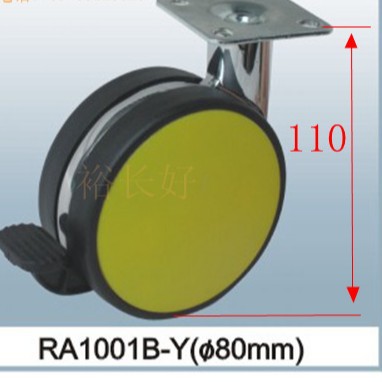 厂家现货供应尼龙刹车轮家具万向脚轮锌合金脚轮平板车活动脚轮