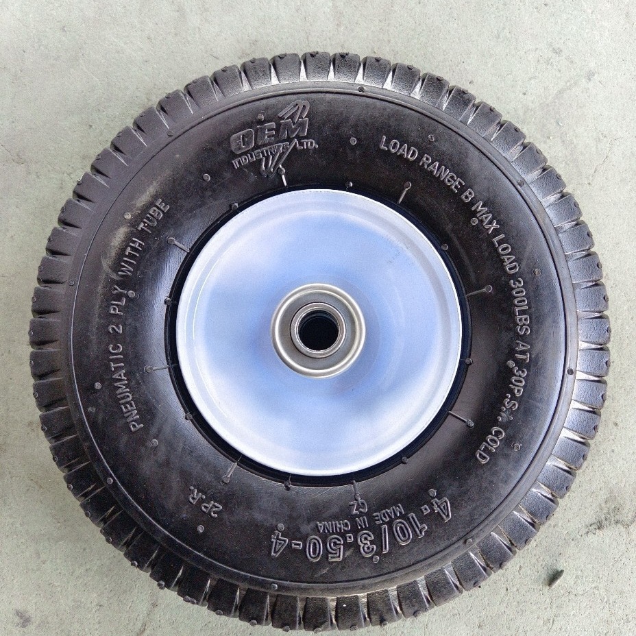 工厂批发9x350-4静音橡胶充气轮胎手推车工具车平板车货仓车轮胎