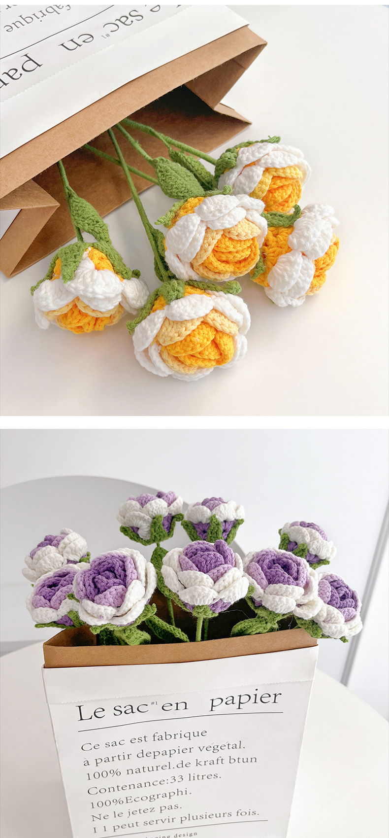 Romantic Flower Yarn Imitation Plants display picture 1