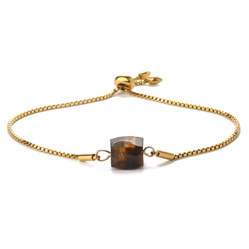 Amazon nueva pulsera natural Cruz estilo minimalista nicho diseño pulsera color-Retención pulsera de cadena de acero inoxidable