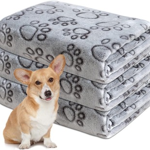 Pet Blanket Flannel Cut Flower Footprints Dog Cat Mat Embossed Pet Blanket Amazon Explosions in stock