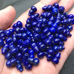 天然のアフガニスタンの古い坑の材料の青金石の瓢箪の弟子の珠はdiy文を飾って仏陀の弟子の珠の部品を遊びます。