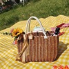 Picnic basket ins Shopping basket portable Woven baskets Storage baskets Picnic Supplies full set