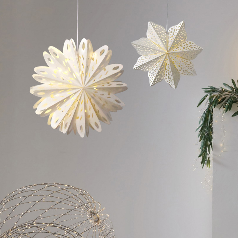 NUCHI クロスボーダー新しいクリスマス装飾折り紙クリスマススノーフレーククリスマスパーティーホームウィンドウ装飾ペンダント|undefined