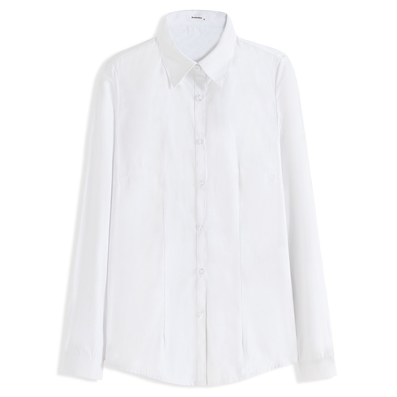 새로운 화이트 전문 셔츠 여성용 V 넥 반팔 비즈니스 화이트 셔츠 여성용 긴팔 원피스 여름 작업복