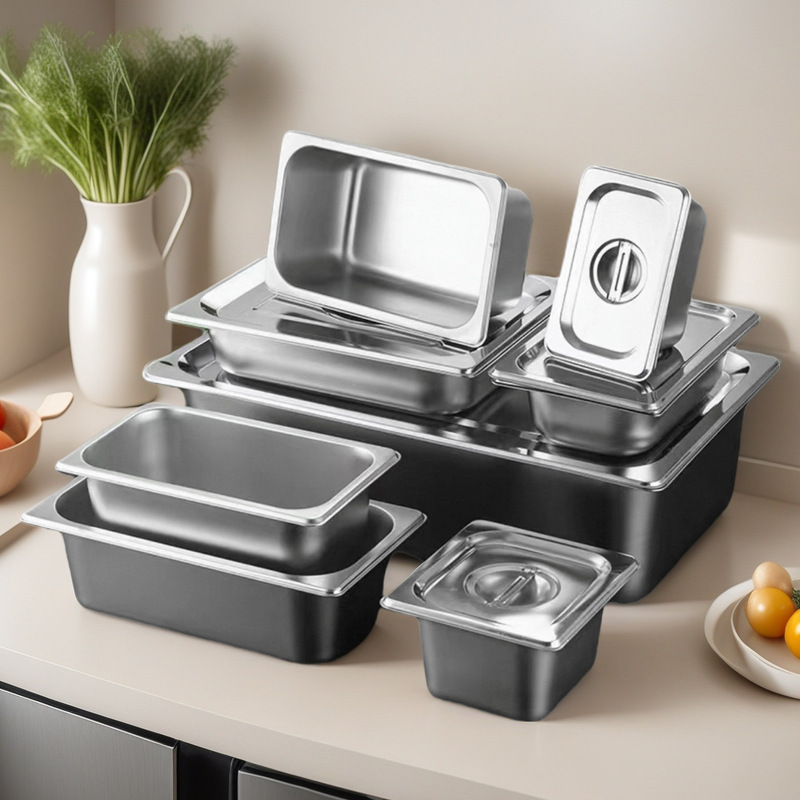 Stainless Steel Portion Basin Commercial Restaurant Kitchen Stainless Steel Portion Basin Thickened and Deepened Stainless Steel Square Basin with Lid Stainless Steel Portion Basin Commercial Restaurant Kitchen Stainless Steel Portion Basin Thickened and Deepened Stainless Steel Square Basin with Lid