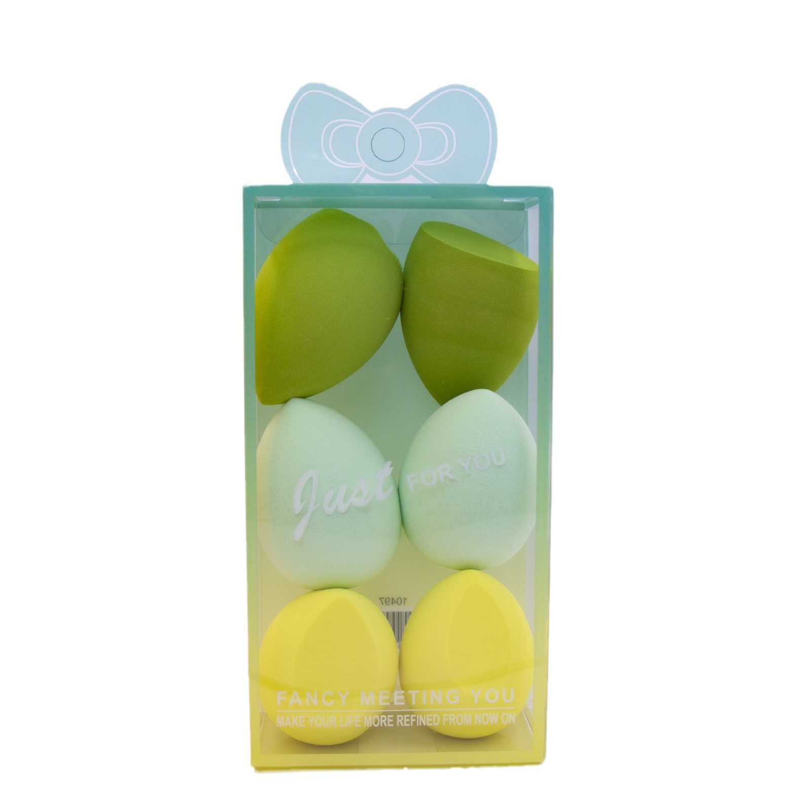 Caja de regalo de comercio exterior en stock, huevos de maquillaje, esponja de maquillaje, huevos de maquillaje, huevos de maquillaje, huevos de maquillaje, polvo, suave, nuevo modelo, fábrica directa