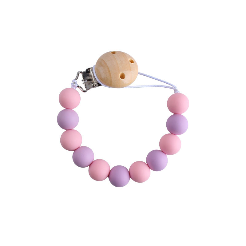 Suministros para bebés Hemu chupete clip de juguete mordedor bebé calmante dientes de silicona molienda Cadena de pezón cadena anti-caída