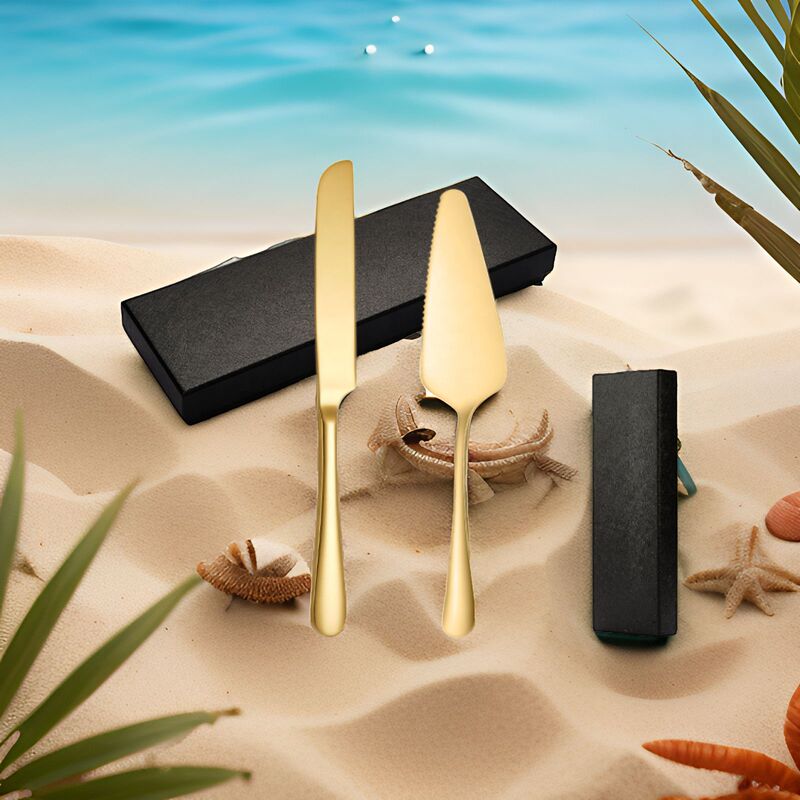 Cross-border stainless steel cake knife shovel 2/4 set for wedding banquet birthday party cake knife cake shovel