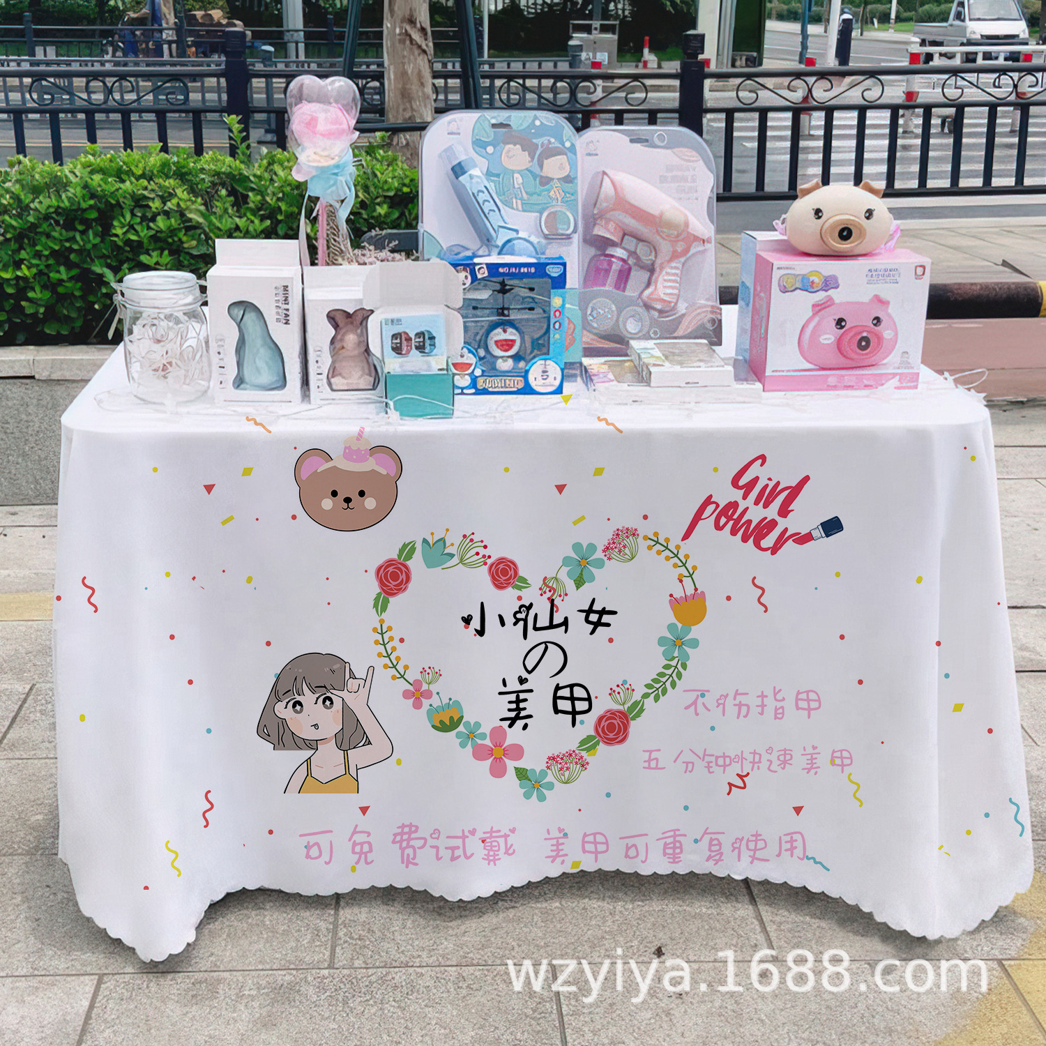 Maneras de manicuras letreros de mesa de comida del mercado nocturno puestos de mesa carritos publicitarios maneras de mesa publicitarias