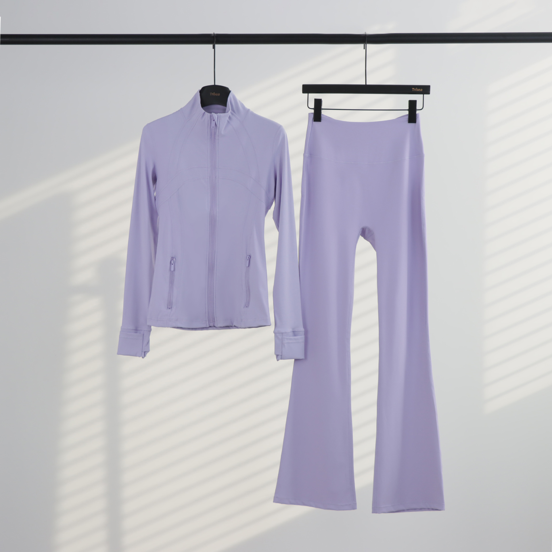 LULU chaqueta de cuello de喇叭 con cremallera, chaqueta de cuerpo, chaqueta de yoga elástica, mujer