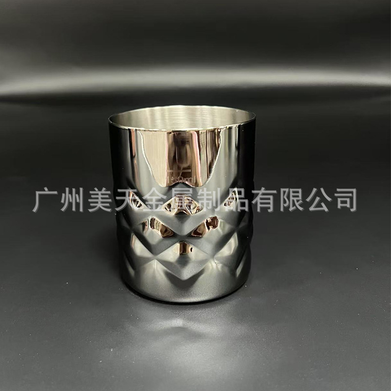 입을 누르지 않고 200ml 검정색 도금 메쉬 컵
