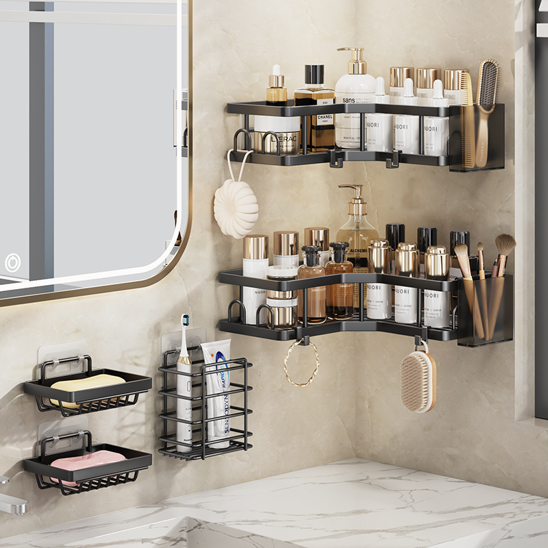 Cross-Border Bathroom Storage Rack Without Punching, Iron Bathroom Tripod, Bathroom Toilet Corner Storage and Organization Rack Cross-Border Bathroom Storage Rack Without Punching, Iron Bathroom Tripod, Bathroom Toilet Corner Storage and Organization Rack