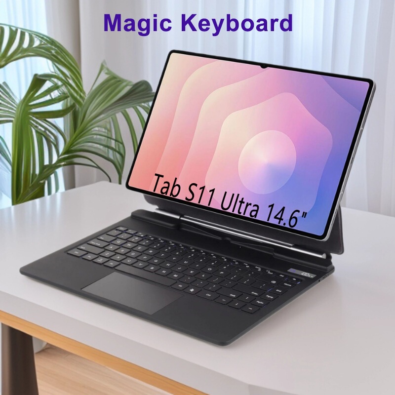 Compatible with Samsung S11U 14.6 Magic Keyboard Tablet S11 Floating Magnetic Bluetooth Keyboard S9 with Digital Display Compatible with Samsung S11U 14.6 Magic Keyboard Tablet S11 Floating Magnetic Bluetooth Keyboard S9 with Digital Display