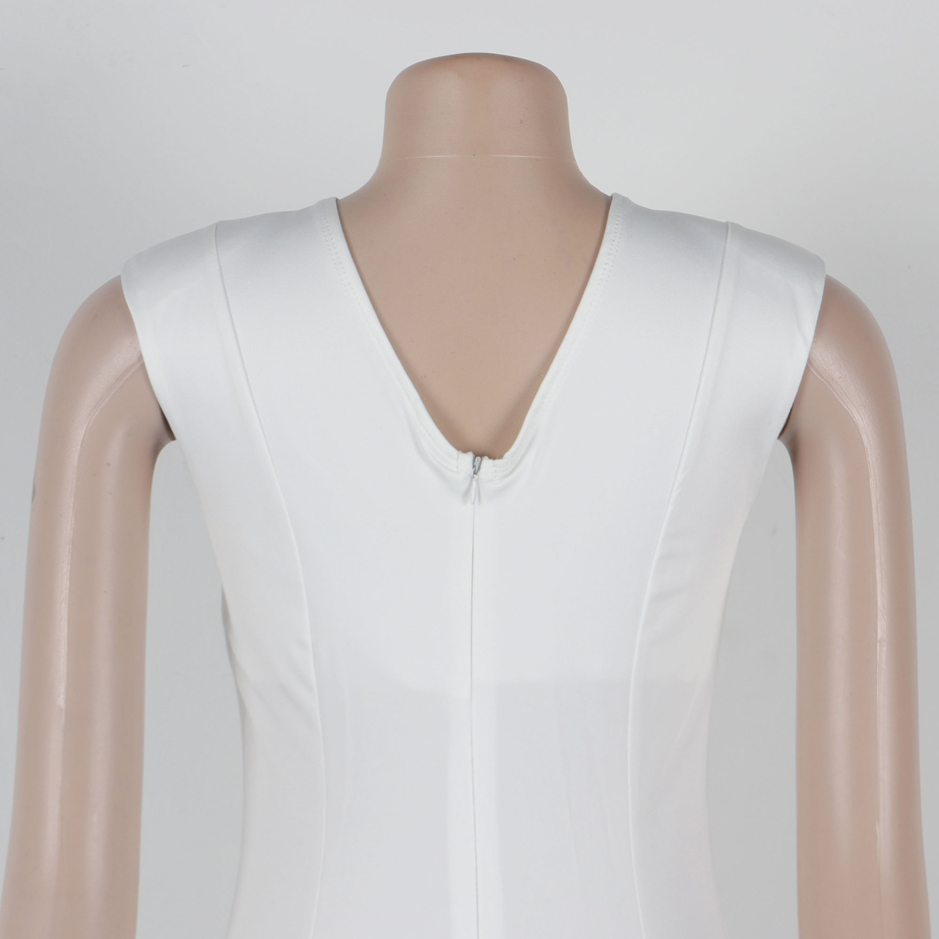 Women Sexy Stitching Stretch Slim Sleeveless Sheath Lace Dress