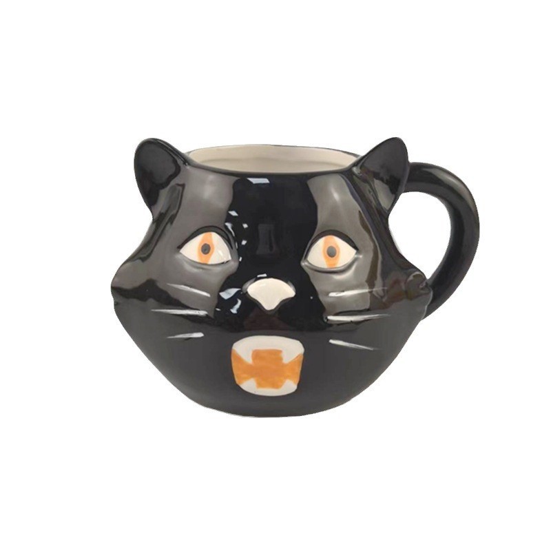 Taza de Cerámica con Diseño de Calavera de Halloween, Taza de Café Estilo Americano, Taza Personalizada para Agua, Personalización de Halloween