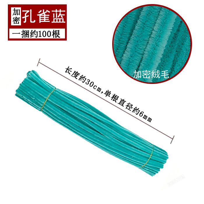 Varillas de felpa encriptadas de 42 colores, tiras para raíces de cabello, materiales populares para ramos hechos a mano, fabricante de varillas de felpa.