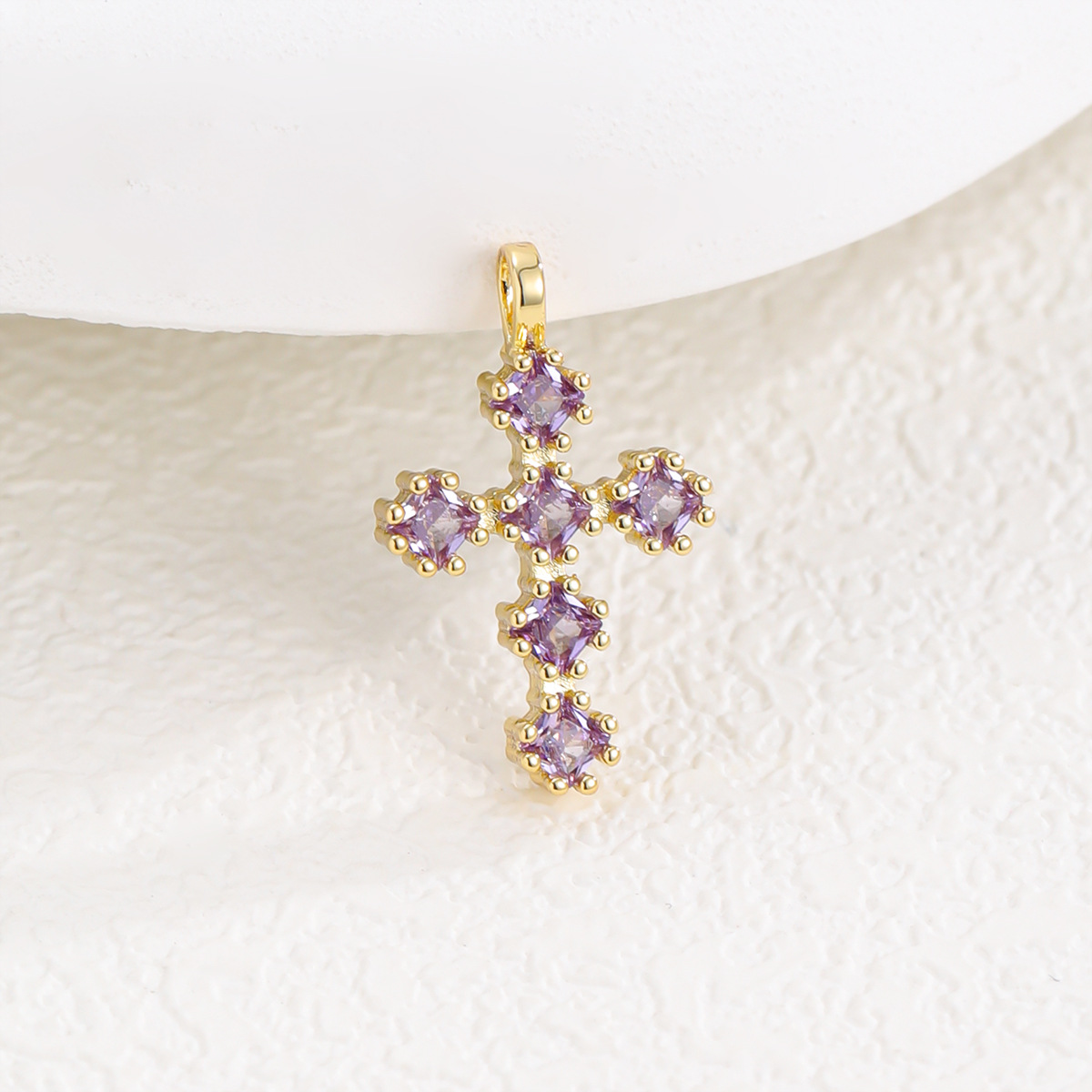 Collar de cruz de circón con microincrustaciones de cobre retro europeo y americano para mujer, lujo ligero, cadena de clavícula de alta calidad, temperamento, accesorios de todo fósforo