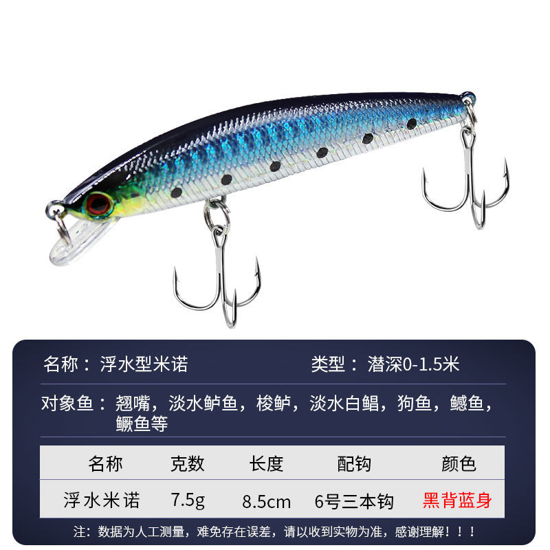 8,5 cm 7,5g de cebo Minoluya cebo falso biónico de calamar cebo artificial de cebo duro artes de pesca comercio electrónico transfronterizo