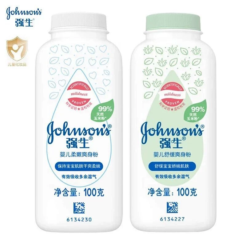 Детская тальковая пудра Johnson & Johnson для новорожденных, уход за кожей ребенка, успокаивающая тальковая пудра, мягкая тальковая пудра, 100 г, натуральная
