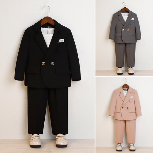 Children's dress, handsome boy's casual suit, small and medium-sized boy's suit, piano speech hosting performance suit