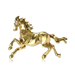 シンプルで上品でかわいい合金エナメル馬ブローチ流行ファッション男性スーツコート胸花飾りピン
