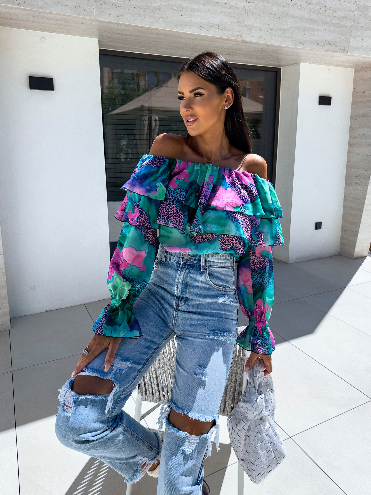 210g Weight Long Sleeve Sleeve Length Regular Sleeve Sleeve Type Polyester Fabric Type Regular Top Length Blouse Tops Type Holiday, Beach Occasion Boat Neck Neckline Regular Fit Fit Type Printing Pattern Summer Season Women's Gender Vacation Style Wholesale Women's Vacation Printing Long Sleeve Blouses 15