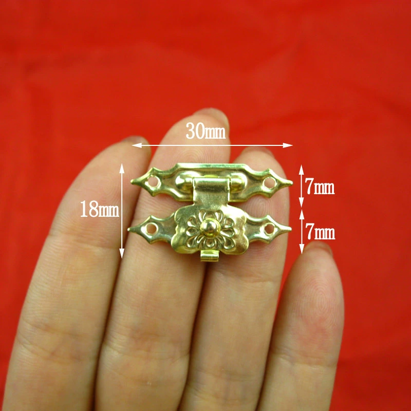 Chengyu Small Wooden Box with Lock & Accessories - Compact 2.9x2.7x0.4 cm, 0.004 kg, Multiple Styles